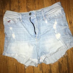 High waisted jean shorts